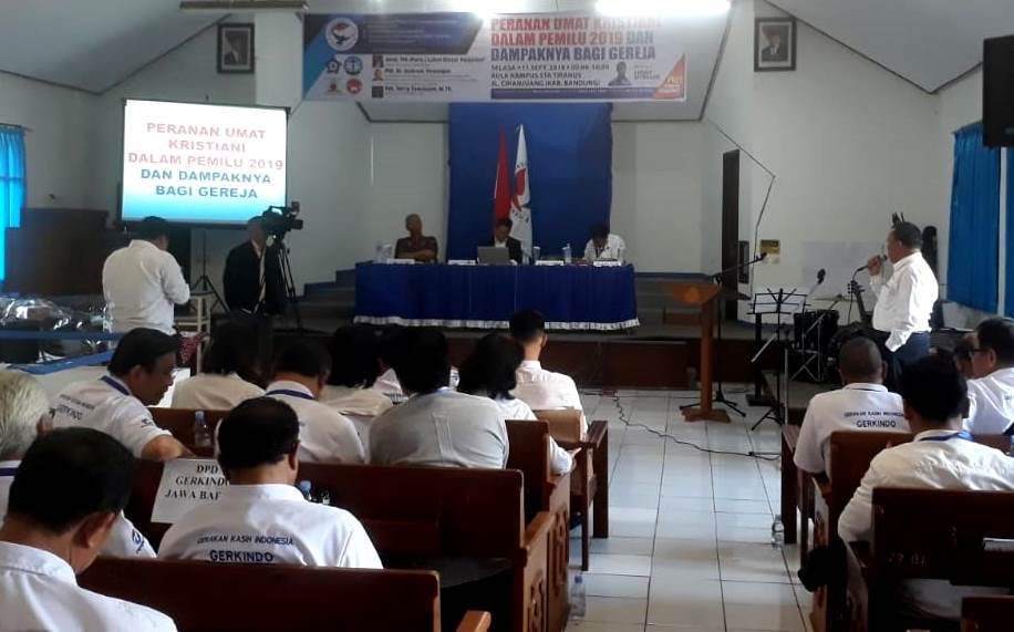GERKINDO Bandung Selenggarakan Seminar “Peranan Umat Kristiani dalam Pemilu 2019 dan Dampaknya bagi Gereja”