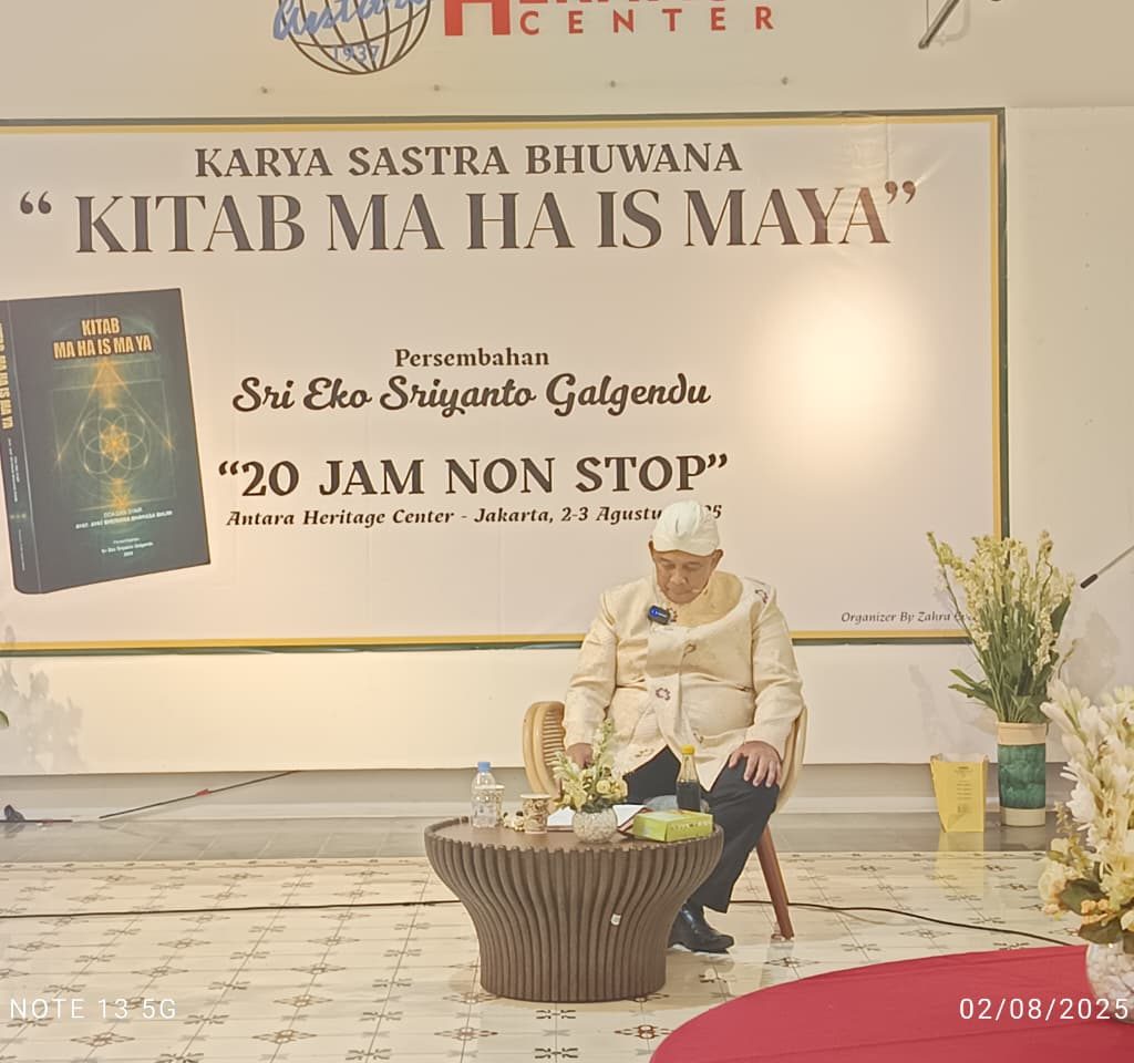 Begawan Sri Eko Galgendu Persembahkan Doa dan Syair Bhuwana Bahasa Bumi MA HA IS MAYA 20 Jam Non Stop Sukses Digelar