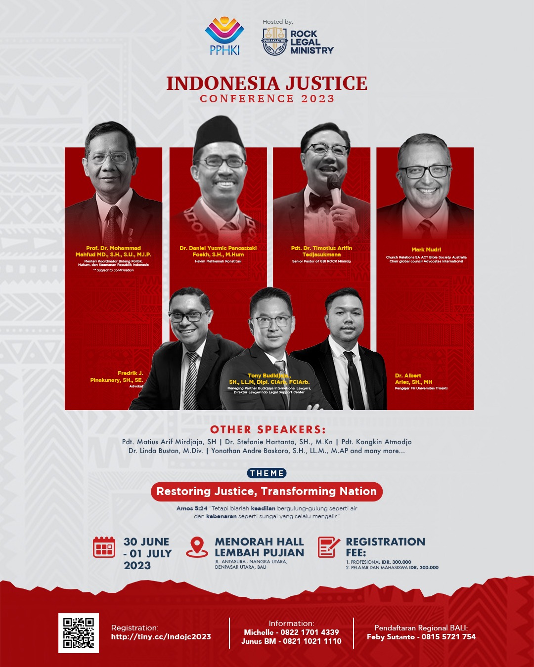 Indonesia Justice Conference 2023 akan Digelar Juni Mendatang, Ini Deretan Pembicaranya!