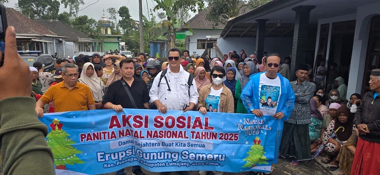 Aksi Peduli Natal Nasional 2025 Salurkan 1000 Paket Sembako Ke Warga Erupsi Semeru