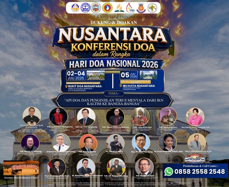 Nusantara Konferensi Doa Dalam Rangka Hari Doa Nasional 2026 Indonesia Perlu Unity dan Doa Di Balikpapan dan IKN,Kalimantan Timur